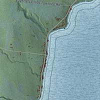 Second close-up of the map of Varick, New York print showing more streets and buildings