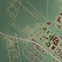 Second close-up of the map of Varnville, South Carolina print showing more streets and buildings