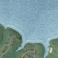Second close-up of the map of Vassar, Kansas print showing more streets and buildings