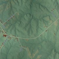 Second close-up of the map of Vaughan, North Carolina print showing more streets and buildings