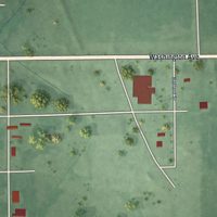 Second close-up of the map of Veblen, South Dakota print showing more streets and buildings
