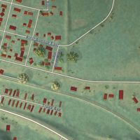 Second close-up of the map of Velva, North Dakota print showing more streets and buildings