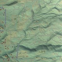 Second close-up of the map of Venersborg, Washington print showing more streets and buildings