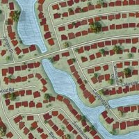 Second close-up of the map of Venice Gardens, Florida print showing more streets and buildings