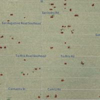 Second close-up of the map of Ventura, New Mexico print showing more streets and buildings