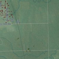 Second close-up of the map of Vera, Oklahoma print showing more streets and buildings
