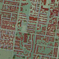 Second close-up of the map of Verano, California print showing more streets and buildings