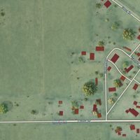 Second close-up of the map of Vermilion, Illinois print showing more streets and buildings