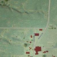 Second close-up of the map of Vermont, Illinois print showing more streets and buildings