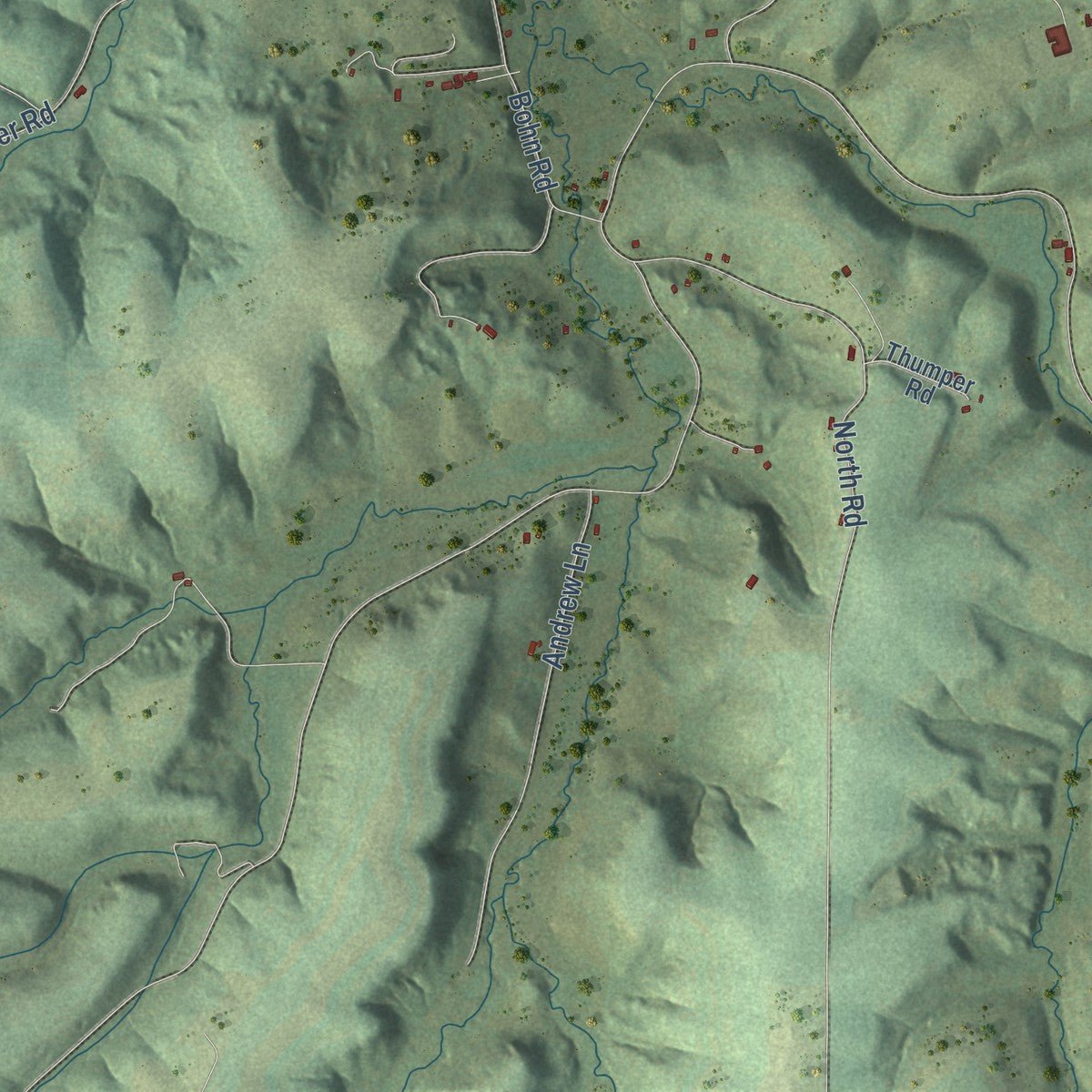 Second close-up of the map of Vermont, Wisconsin print showing more streets and buildings