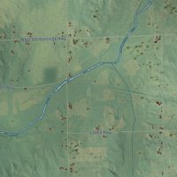 Second close-up of the map of Vermontville, Eaton County, Michigan print showing more streets and buildings