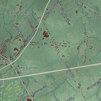 Second close-up of the map of Verona, New York print showing more streets and buildings