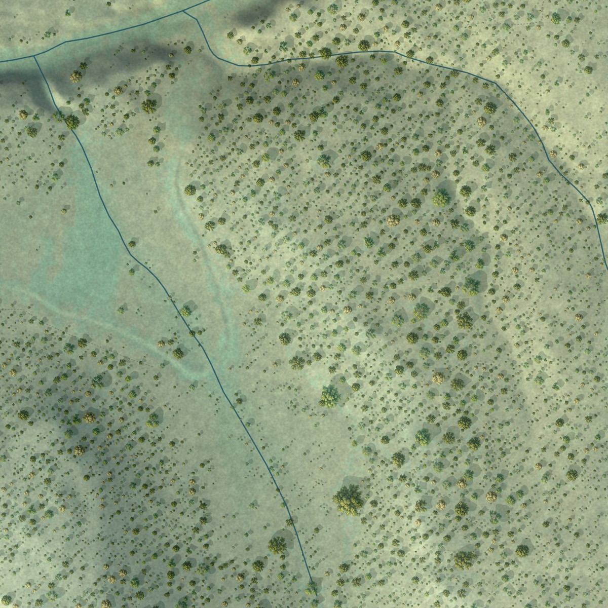 Second close-up of the map of Veyo, Utah print showing more streets and buildings