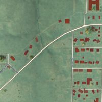 Second close-up of the map of Vici, Oklahoma print showing more streets and buildings