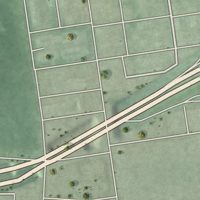 Second close-up of the map of Victorian Village, Ohio print showing more streets and buildings