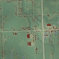 Second close-up of the map of Vienna, Genesee County, Michigan print showing more streets and buildings