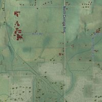 Second close-up of the map of Vienna, Wisconsin print showing more streets and buildings