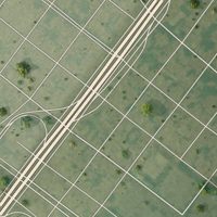 Second close-up of the map of Vieux Carre, Louisiana print showing more streets and buildings
