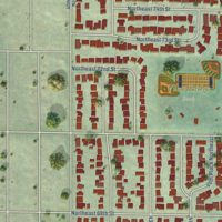 Second close-up of the map of View Ridge, Washington print showing more streets and buildings