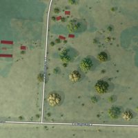 Second close-up of the map of Viking, Minnesota print showing more streets and buildings