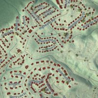 Second close-up of the map of Villa Hills, Kentucky print showing more streets and buildings