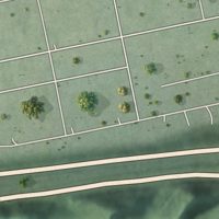 Second close-up of the map of Villa Quintero, Puerto Rico print showing more streets and buildings