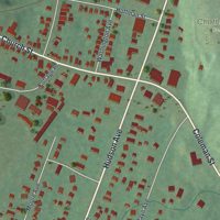 Second close-up of the map of the Village of Chatham, New York print showing more streets and buildings