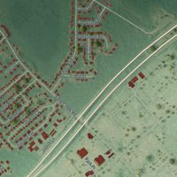 Second close-up of the map of the Village of Colonie, New York print showing more streets and buildings