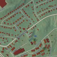 Second close-up of the map of the Village of Fishkill, New York print showing more streets and buildings