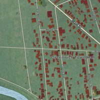 Second close-up of the map of the Village of Greenwich, New York print showing more streets and buildings