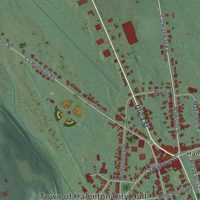 Second close-up of the map of the Village of Hamilton, New York print showing more streets and buildings
