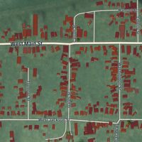Second close-up of the map of the Village of Palmyra, New York print showing more streets and buildings