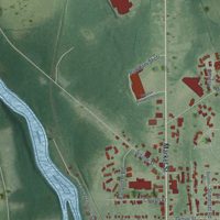 Second close-up of the map of the Village of Potsdam, New York print showing more streets and buildings