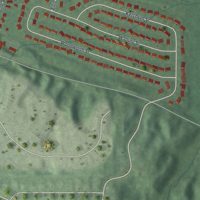 Second close-up of the map of the Village of Victor, New York print showing more streets and buildings