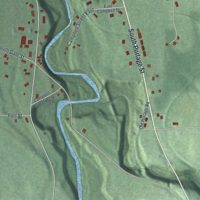 Second close-up of the map of the Village of Westfield, New York print showing more streets and buildings