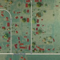 Second close-up of the map of Vineland, Colorado print showing more streets and buildings