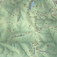 Second close-up of the map of Vineland, Missouri print showing more streets and buildings