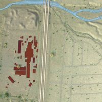 Second close-up of the map of Vinton, Texas print showing more streets and buildings
