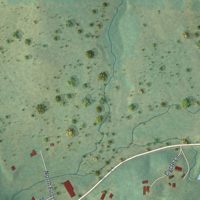 Second close-up of the map of Viola, Arkansas print showing more streets and buildings