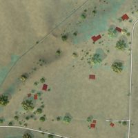Second close-up of the map of Viola, Idaho print showing more streets and buildings