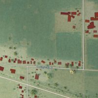 Second close-up of the map of Virgil, Illinois print showing more streets and buildings