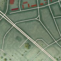 Second close-up of the map of Virginia Square, Virginia print showing more streets and buildings