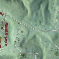 Second close-up of the map of Voladoras, Puerto Rico print showing more streets and buildings