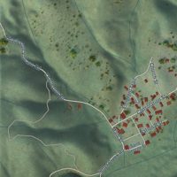 Second close-up of the map of Volcano, California print showing more streets and buildings