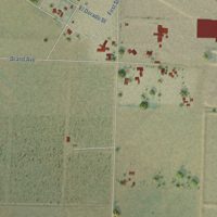 Second close-up of the map of Volta, California print showing more streets and buildings