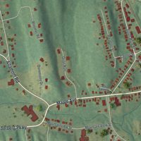 Second close-up of the map of Voorheesville, New York print showing more streets and buildings