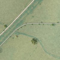 Second close-up of the map of Wabbaseka, Arkansas print showing more streets and buildings