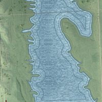 Second close-up of the map of Wahoo, Nebraska print showing more streets and buildings
