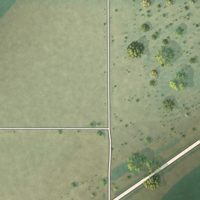 Second close-up of the map of Waka, Texas print showing more streets and buildings