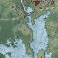 Second close-up of the map of Wakefield-Peace Dale, Rhode Island print showing more streets and buildings
